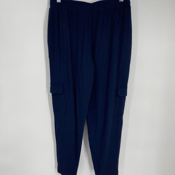 Banana Republic Joggers Women’s Small Navy Cargo ComfyCore Loungewear Nautical - Picture 2 of 8